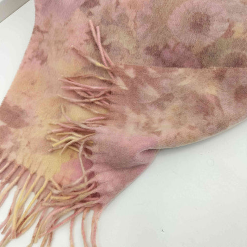 マリクレール marie claire 総柄 マルチカラー ウール混 マフラー レディース