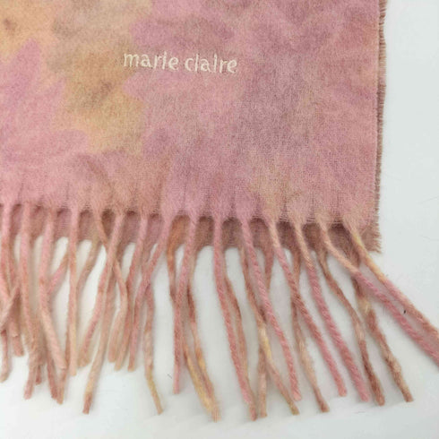 マリクレール marie claire 総柄 マルチカラー ウール混 マフラー レディース