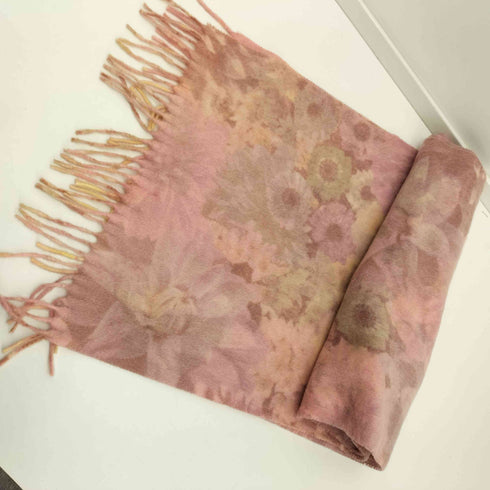 マリクレール marie claire 総柄 マルチカラー ウール混 マフラー レディース