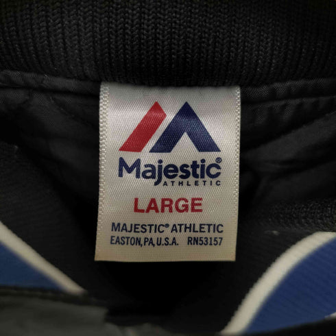 マジェスティックアスレチック Majestic ATHELETIC バックロゴ フェイクレザースタジャン メンズ JPN:L