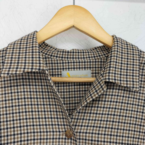 アクアスキュータム AQUASCUTUM ガンクラブ オープンカラー シャツ レディース
