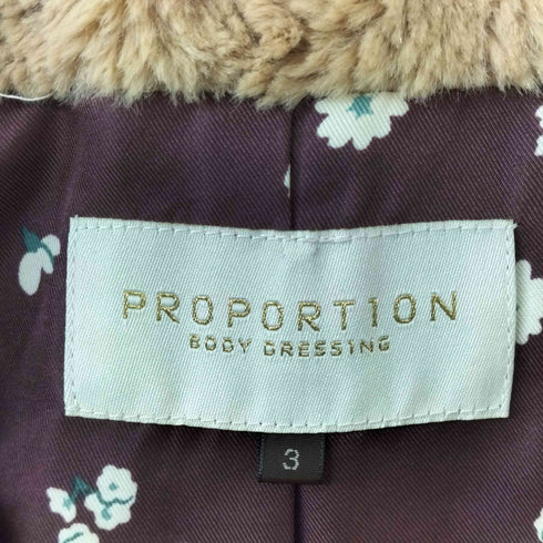 プロポーションバイボディードレッシング PROPORTION BODY DRESSING フェイクファー ノーカラーコート レディース JPN:3