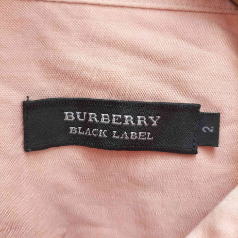 バーバリーブラックレーベル BURBERRY BLACK LABEL ロゴ刺繍 ポケット半袖シャツ メンズ JPN:2