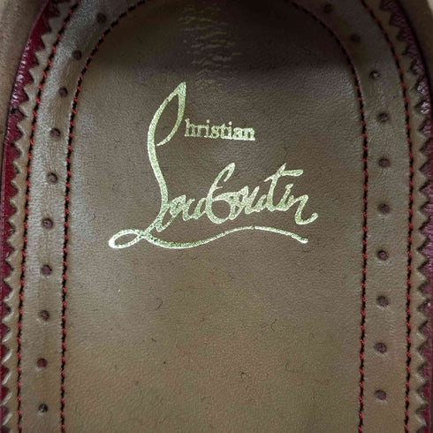 クリスチャンルブタン CHRISTIAN LOUBOUTIN スクエアトゥ 切り替え スリッポン メンズ 40