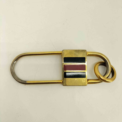イヴサンローラン Yves Saint Laurent ロゴプリント 南京錠 キーホルダー メンズ