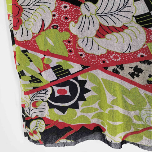 ケンゾージーンズ KENZO JEANS 和柄 花 シースルー カットソー レディース import:M