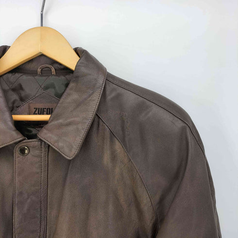 ZUFOLO A-2 型 ゴートレザー 裏地 キルティング フライト ジャケット メンズ import:L