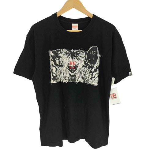 HELL 少年街道 ロゴ刺繍 グラフィックプリント Tシャツ メンズ JPN:XL