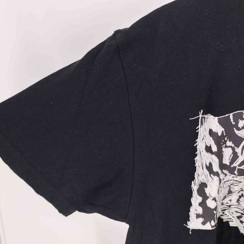 HELL 少年街道 ロゴ刺繍 グラフィックプリント Tシャツ メンズ JPN:XL