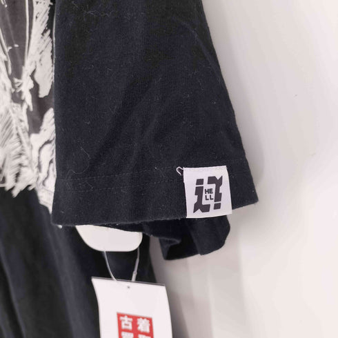 HELL 少年街道 ロゴ刺繍 グラフィックプリント Tシャツ メンズ JPN:XL