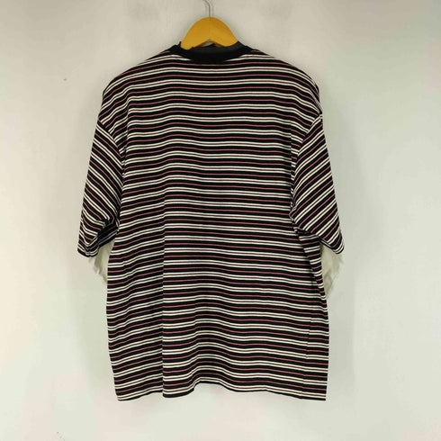 sedagle フロントプリント ボーダーレイヤード Tシャツ メンズ import:L