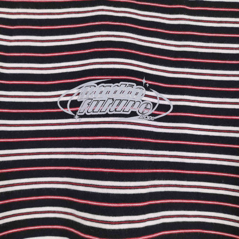 sedagle フロントプリント ボーダーレイヤード Tシャツ メンズ import:L