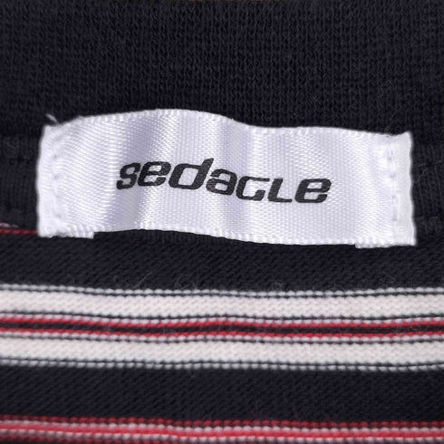 sedagle フロントプリント ボーダーレイヤード Tシャツ メンズ import:L