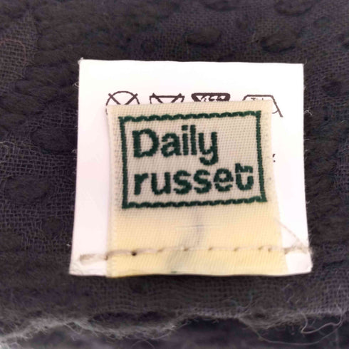 デイリーラシット Daily russet モノグラム フリンジマフラー レディース