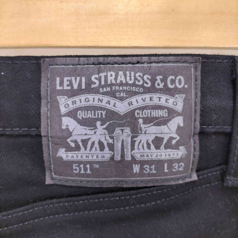 リーバイス Levis 511 テーパードブラックデニムパンツ メンズ w31 l32