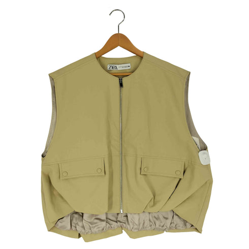 ザラ ZARA コットンバルーンボリュームベスト レディース M-L