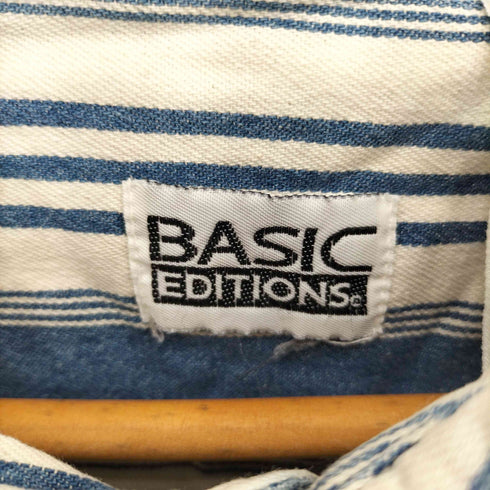 ベーシックエディションズ BASIC EDITIONS ストライプデザイン BD 長袖シャツ メンズ XL