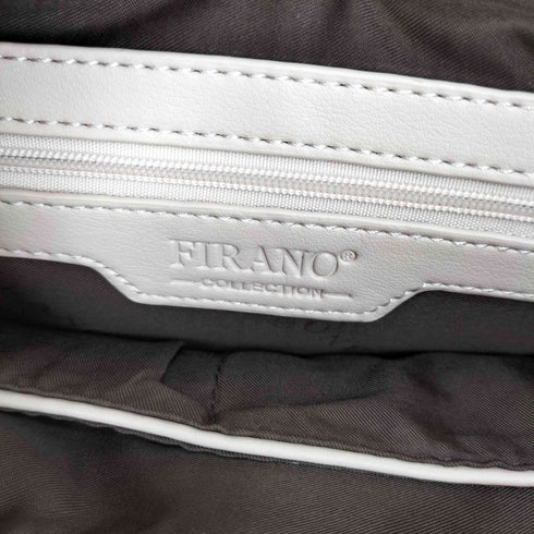 フィラノ FIRANO ロゴ 刻印 フェイクレザー ハンドバッグ レディース