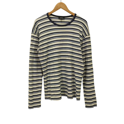 アーペーセー A.P.C. フランス製 ボーダー長袖tシャツ メンズ import:S