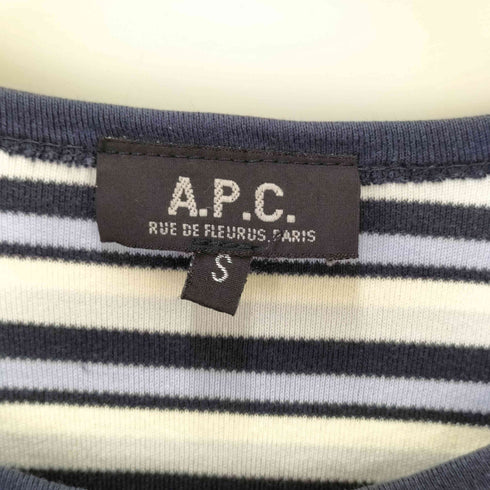 アーペーセー A.P.C. フランス製 ボーダー長袖tシャツ メンズ import:S