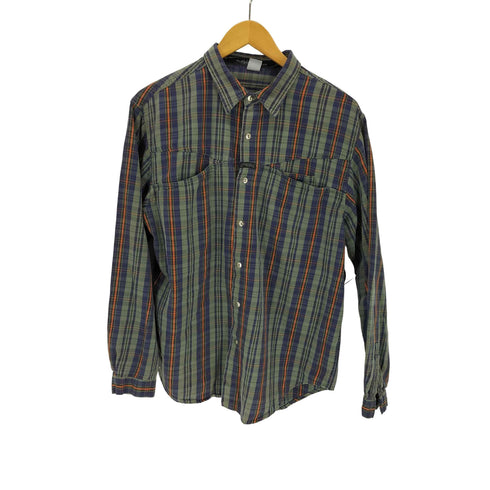 マリテフランソワジルボー MARITHE FRANCOIS GIRBAUD 90s メタルボタン チェック L/S シャツ メンズ JPN:XL