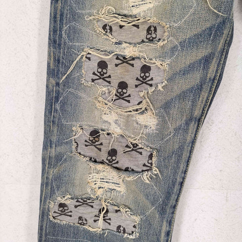 ヒステリックグラマー HYSTERIC GLAMOUR スカル×スタッズデザインボタンフライデニムパンツ メンズ 31