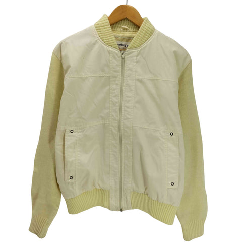 80-90S WeatheRogue YKK ジップ 65/35 ポリ コットン ニット 切替 ジップアップ ブルゾン ジャケット メンズ import:L