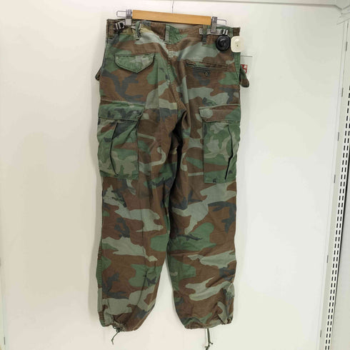 ユーエスアーミー U.S. ARMY 80S M-65 COLD WEATHER FIELD 50/50 ナイロン コットン ウッドランドカモ 迷彩柄 ミリタリー カーゴ パンツ 1985年製 サンフェード メンズ MEDIUM-REULAR