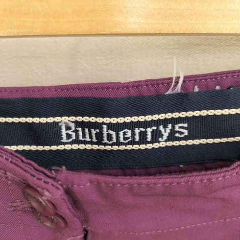 バーバリーズ BURBERRYS 90S 白タグ ウール ロゴ刺繍 ショート丈 タイトスカート レディース JPN:M