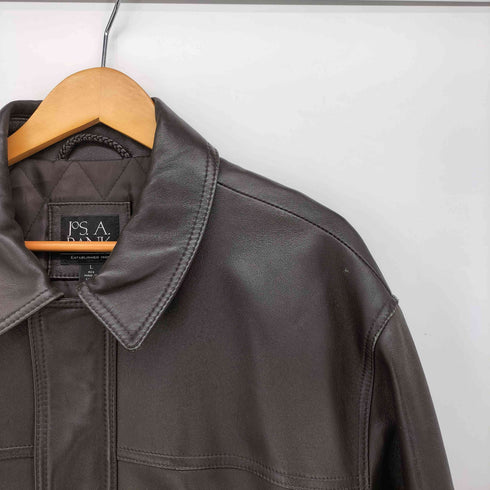 ジョスエーバンク Jos A Bank genuine leather 裏地 キルティング レザー カーコート メンズ import:L