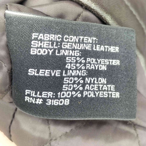 ジョスエーバンク Jos A Bank genuine leather 裏地 キルティング レザー カーコート メンズ import:L