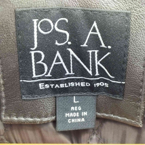 ジョスエーバンク Jos A Bank genuine leather 裏地 キルティング レザー カーコート メンズ import:L