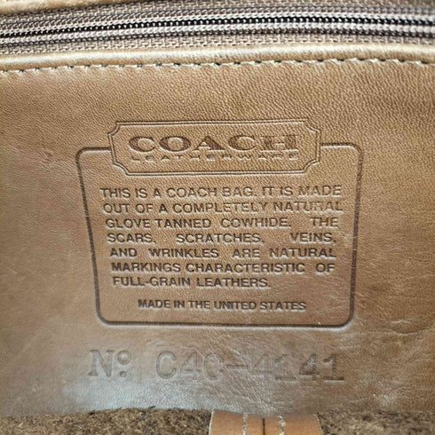 コーチ COACH USA製 オールドレザーショルダーバック レディース
