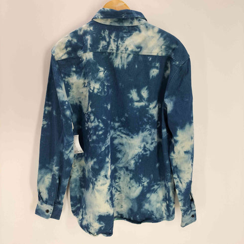 レフラー Leflah 筆記体 ロゴ 刺繍 タイダイ 総柄 シャツ メンズ import:L