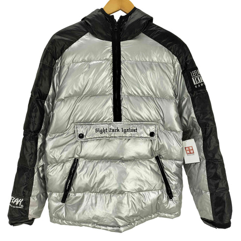 レフラー Leflah DOWN JACKET 刺繍 ハーフジップ プルオーバー ダウン ジャケット メンズ import:L