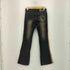 D&B DOLLAR BOX サイドカット スエード ストレッチ ジッパーフライ ローライズ ブーツカット デニムパンツ Y2K レディース 26