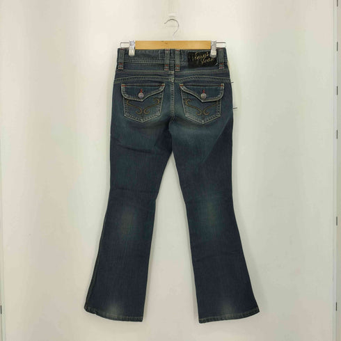 Vienus Jean ハラコパッチ バックポケットデザイン ストレッチ ブーツカットデニムパンツ Y2K レディース 28×28