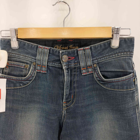 Vienus Jean ハラコパッチ バックポケットデザイン ストレッチ ブーツカットデニムパンツ Y2K レディース 28×28