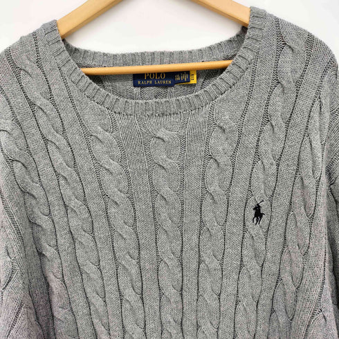 ポロラルフローレン POLO RALPH LAUREN ポニー 刺繍 コットン ケーブル ニット メンズ import:XXL