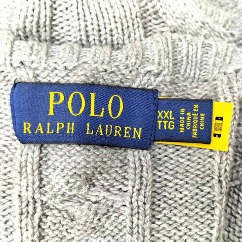 ポロラルフローレン POLO RALPH LAUREN ポニー 刺繍 コットン ケーブル ニット メンズ import:XXL