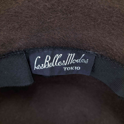 les belles modes つば広 リボンハット レディース