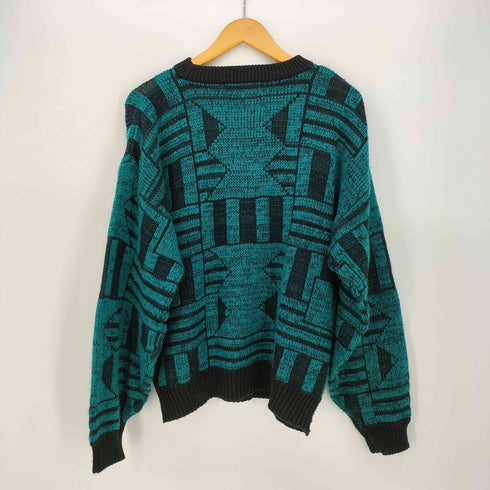 SATURDAYS 80S アクリル 総柄 デザイン ニット メンズ import:L