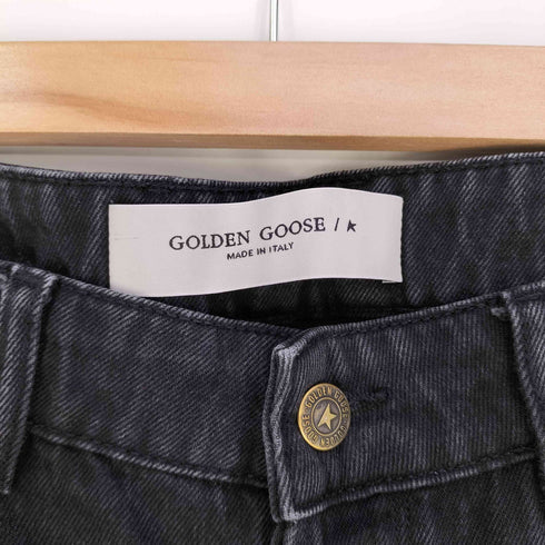 ゴールデングース GOLDEN GOOSE HAPPY REGULAR BLACK Tapered leg jeans メンズ 30