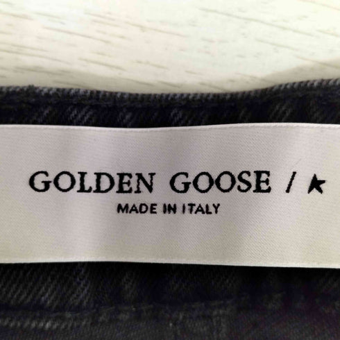 ゴールデングース GOLDEN GOOSE HAPPY REGULAR BLACK Tapered leg jeans メンズ 30