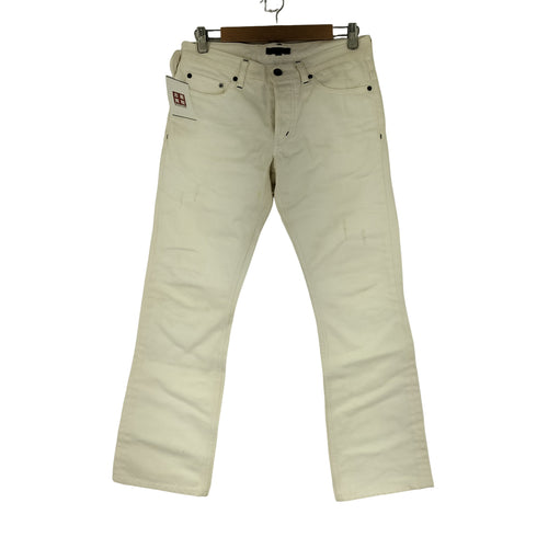 バーバリーブラックレーベル BURBERRY BLACK LABEL ダメージ加工 セミフレアパンツ メンズ 73