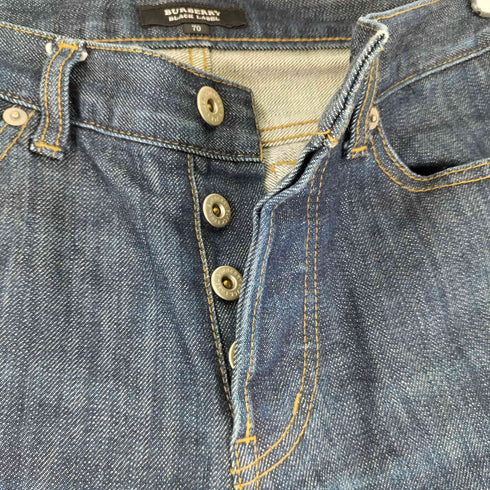 バーバリーブラックレーベル BURBERRY BLACK LABEL ボタンフライ デニムパンツ メンズ 70