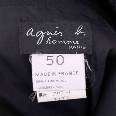 アニエスベーオム Agnes b.homme MADE IN FRANCE テーラードジャケット スラックス セットアップ メンズ 50 36
