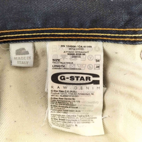 ジースターロー G-STAR RAW ボタンフライデニムパンツ メンズ UK:34-35