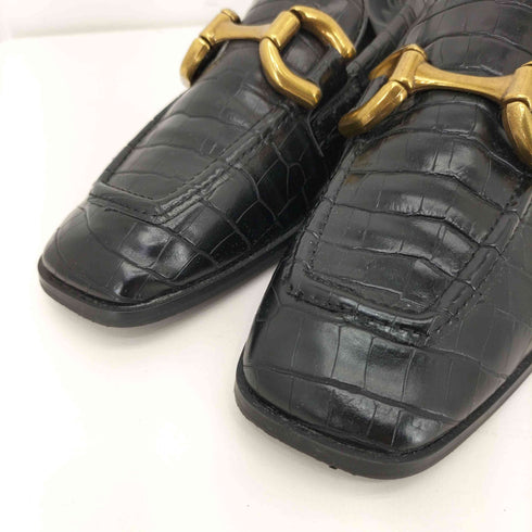 ザラ ZARA クロコ型押し ビットローファー レディース 37