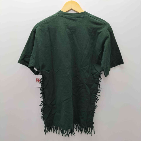 フルーツオブザルーム FRUIT OF THE LOOM 90S USA製 シングルステッチ サイド レースアップ デザイン S/S クルーネック Tシャツ 袖シングルステッチ コピーライト1991年製 メンズ import:L